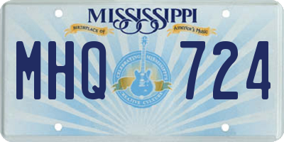 MS license plate MHQ724