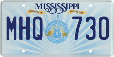 MS license plate MHQ730
