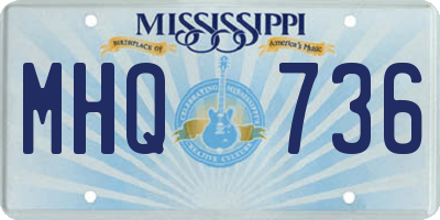 MS license plate MHQ736