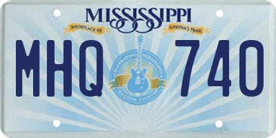 MS license plate MHQ740