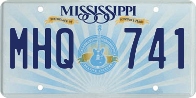 MS license plate MHQ741
