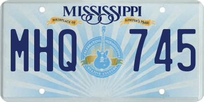 MS license plate MHQ745