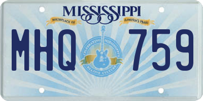 MS license plate MHQ759