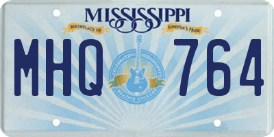 MS license plate MHQ764