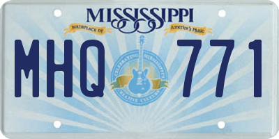 MS license plate MHQ771