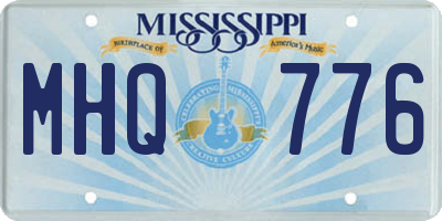 MS license plate MHQ776