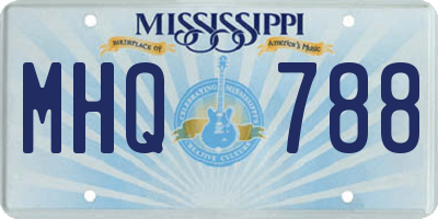 MS license plate MHQ788
