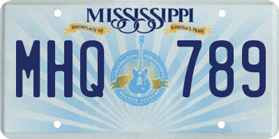 MS license plate MHQ789