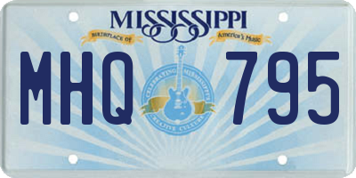 MS license plate MHQ795