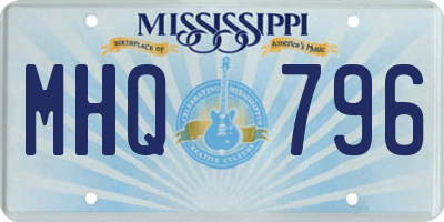 MS license plate MHQ796