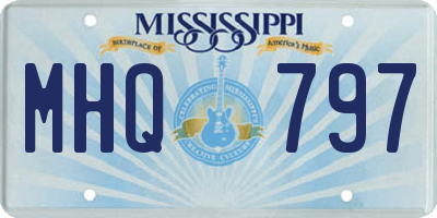 MS license plate MHQ797
