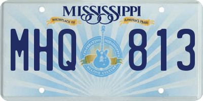 MS license plate MHQ813