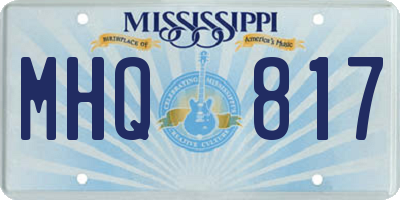 MS license plate MHQ817