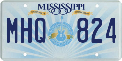MS license plate MHQ824