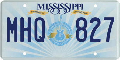MS license plate MHQ827