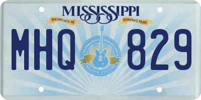 MS license plate MHQ829