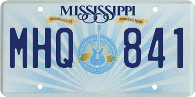 MS license plate MHQ841