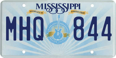 MS license plate MHQ844
