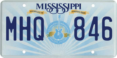 MS license plate MHQ846