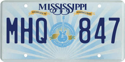 MS license plate MHQ847