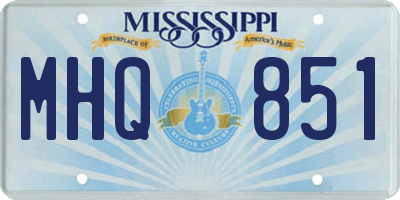 MS license plate MHQ851
