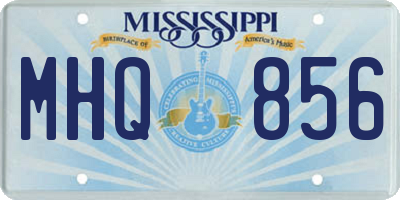 MS license plate MHQ856