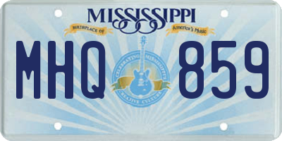 MS license plate MHQ859