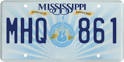 MS license plate MHQ861