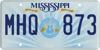 MS license plate MHQ873