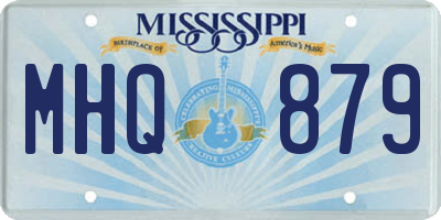 MS license plate MHQ879