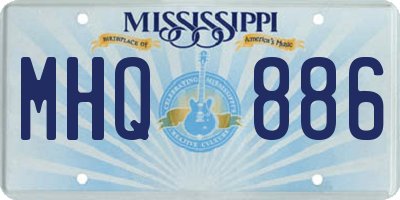 MS license plate MHQ886