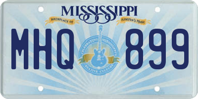 MS license plate MHQ899