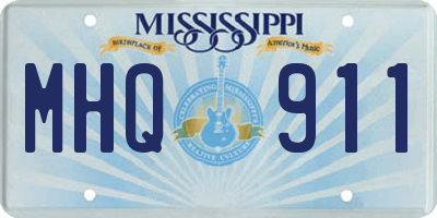 MS license plate MHQ911
