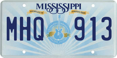 MS license plate MHQ913