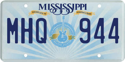 MS license plate MHQ944