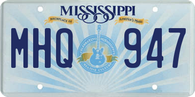 MS license plate MHQ947