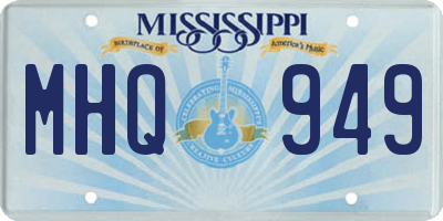 MS license plate MHQ949