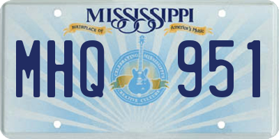 MS license plate MHQ951