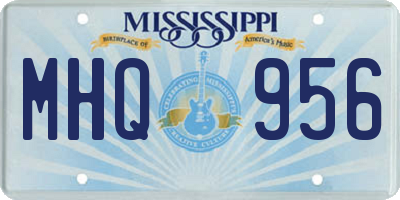 MS license plate MHQ956