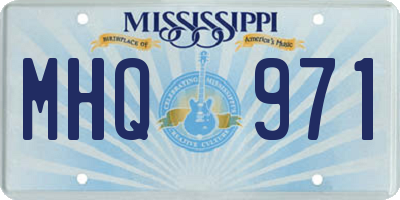 MS license plate MHQ971