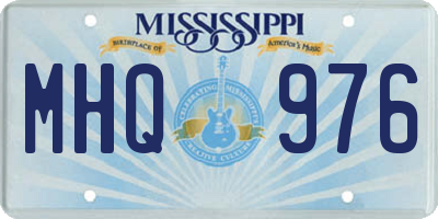 MS license plate MHQ976