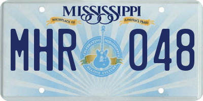 MS license plate MHR048