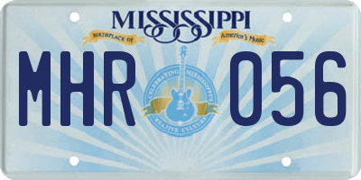 MS license plate MHR056