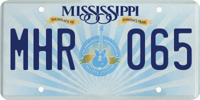 MS license plate MHR065