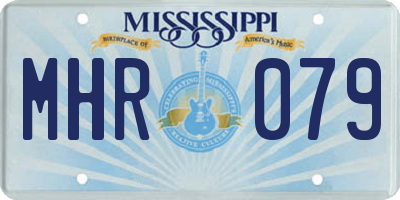 MS license plate MHR079