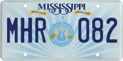 MS license plate MHR082