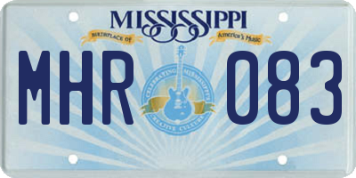 MS license plate MHR083
