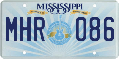 MS license plate MHR086