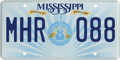 MS license plate MHR088