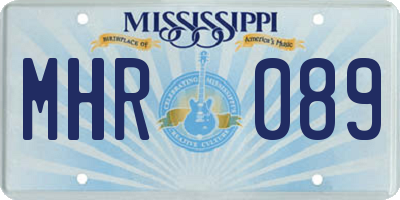 MS license plate MHR089
